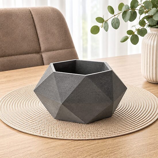 Ģeometrisks betona kašpo "Hexa"